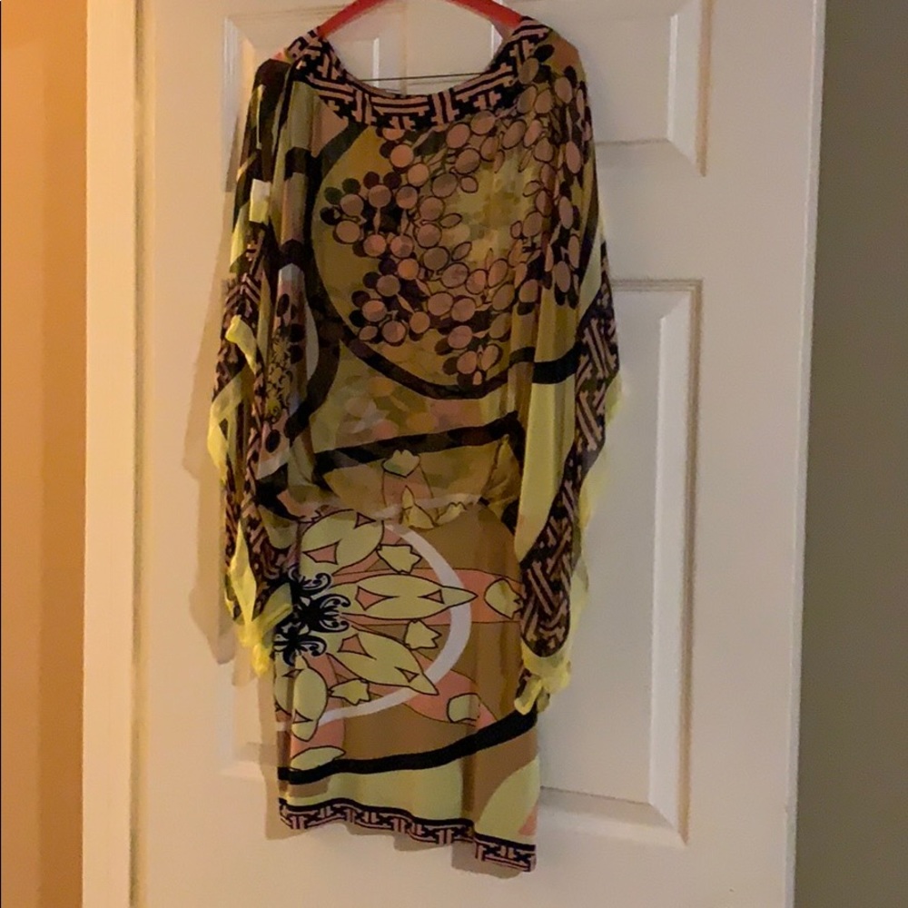 Multicolor sheer top dress